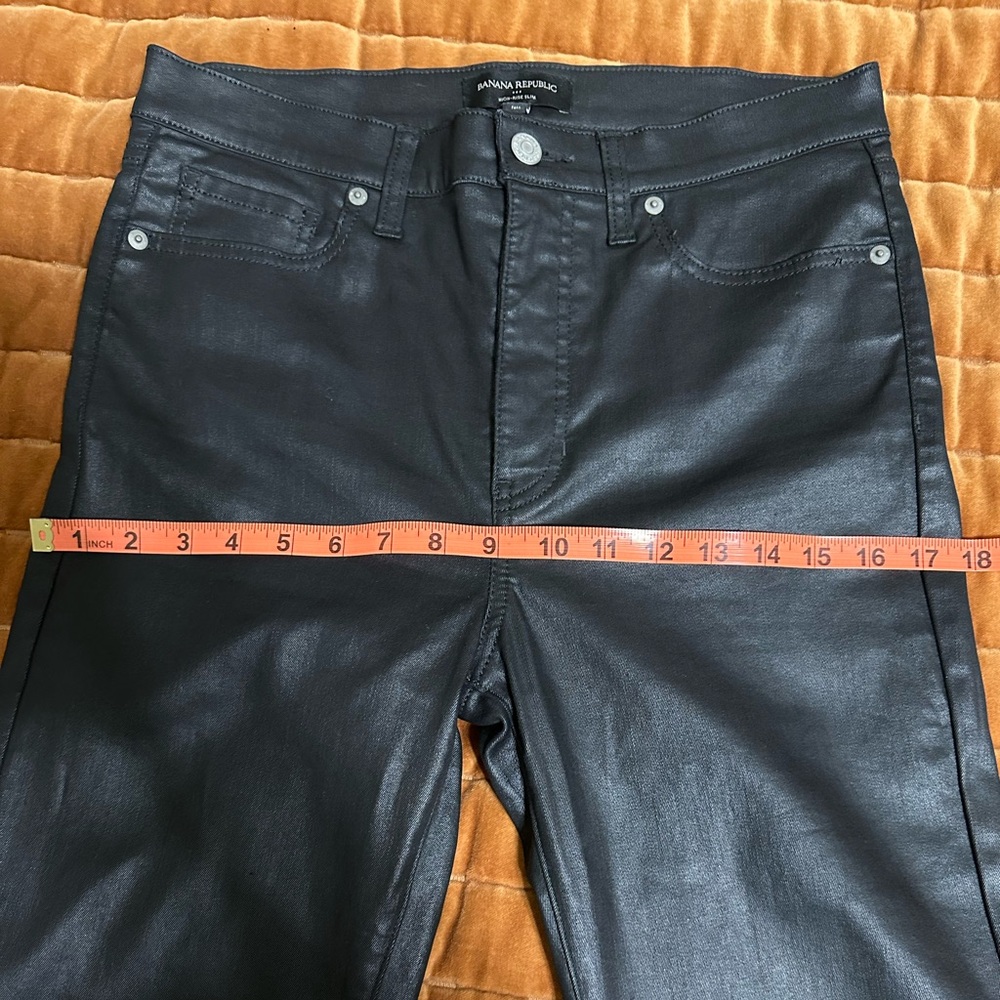 Banana Republic Black High Rise Skinny Waxed Jeans Women’s Size 29/8 Tall/Long - Picture 6 of 8